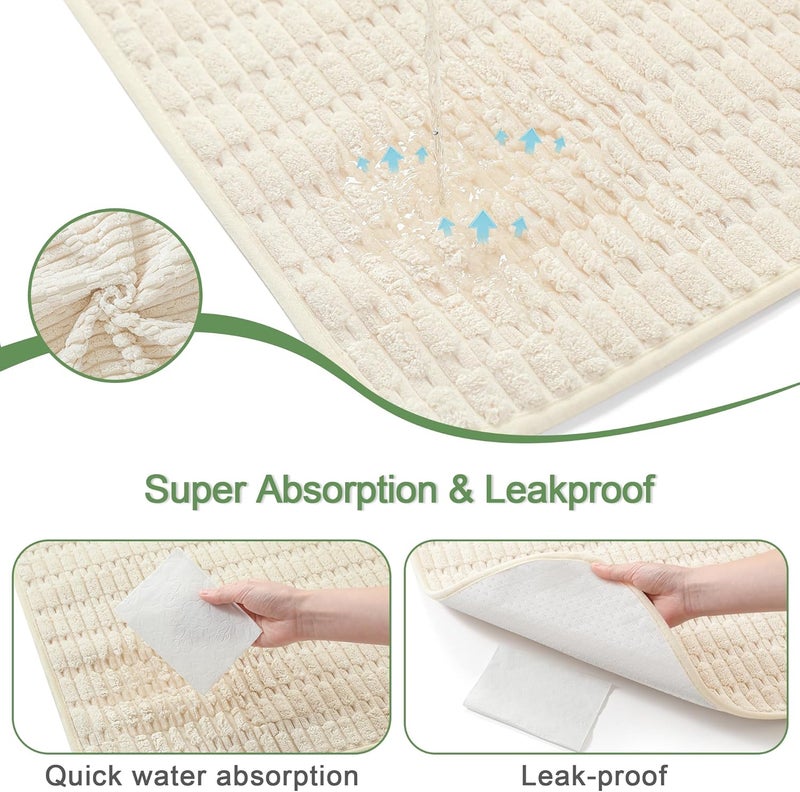 Sinotalent Washable Pee Pads for Dogs, Reusable Puppy Pads Dog Pads, Non-Slip Dog Pee Pads, Leak-Proof Pet Pee Pads Wee Wee Pads for Dogs. (Cream White, 18"x24"(Pack of 2)) - Image 3
